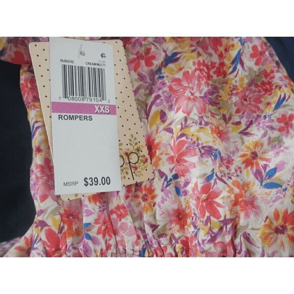 Bebop Juniors' Printed Surplice Romper Size XXS - Picture 5 of 6